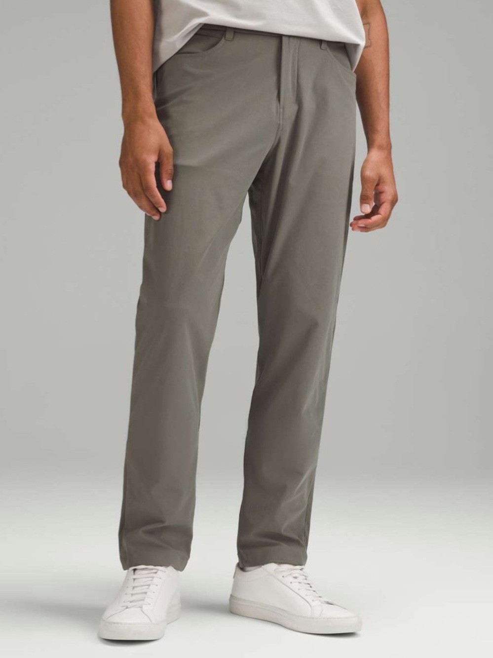 Lululemon Mens ABC Classic-Fit 5 Pocket Pant 30"L *Warpstreme Grey Sage Waist 35
